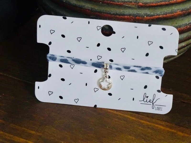 Armband Leopard Grey Big Star Silber