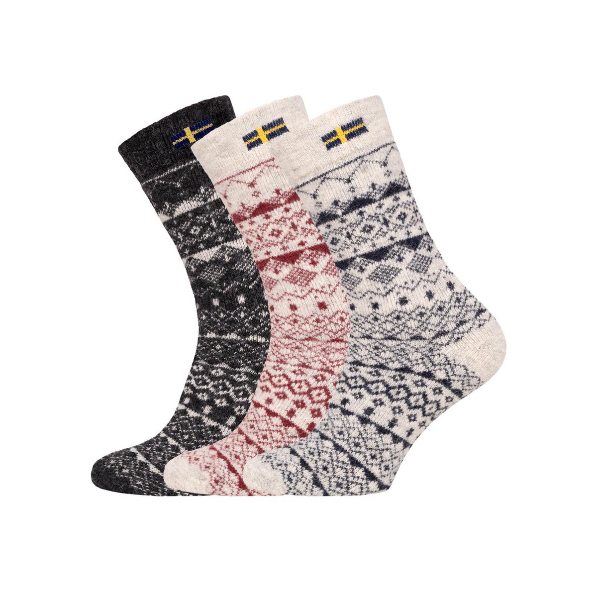 A few 80% wool socks Sweden flag scandinavian