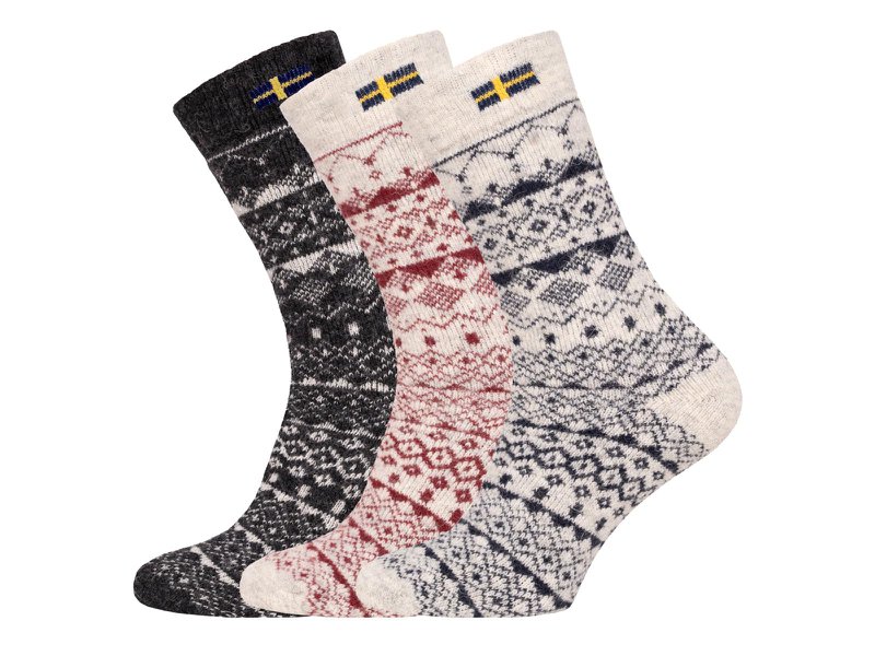 A few 80% wool socks Sweden flag scandinavian