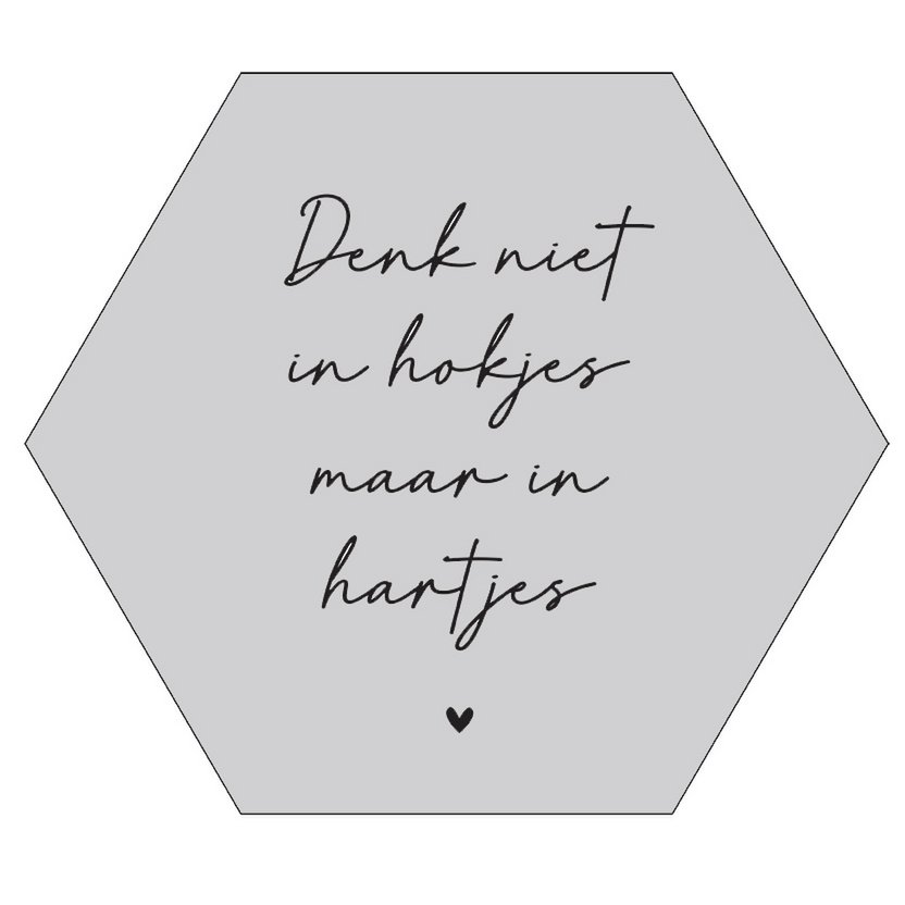 Wall hexagon boxes hearts gray