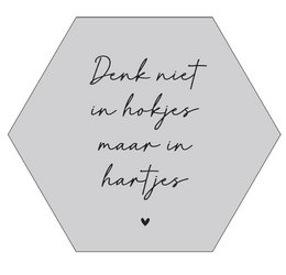 Wall hexagon boxes hearts gray