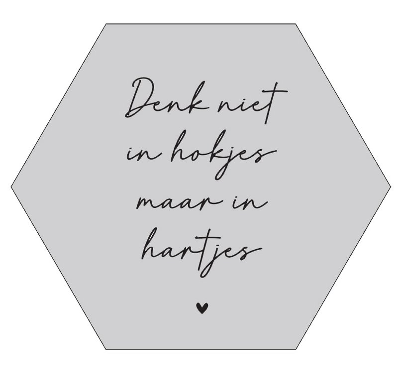 Wall hexagon boxes hearts gray