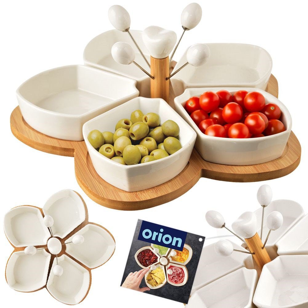 Snackskåle Porcelæn Hvid Whiteline 28,5 cm 10 stk