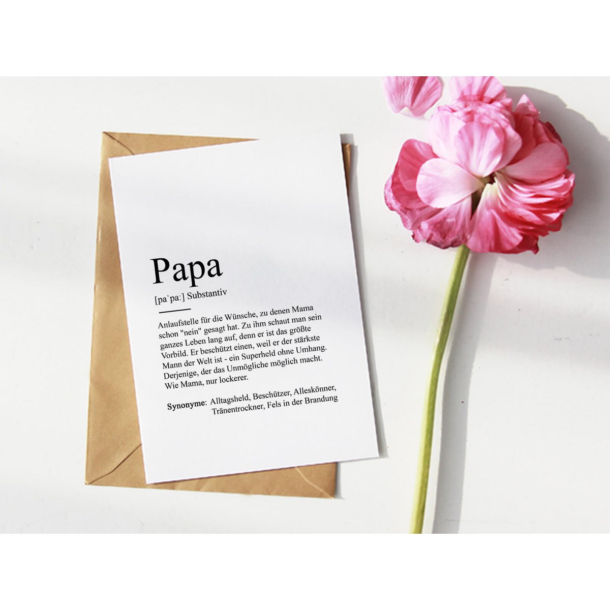 Definition "papa" greeting card