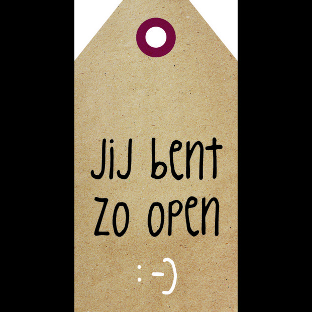 Jij bent zo open