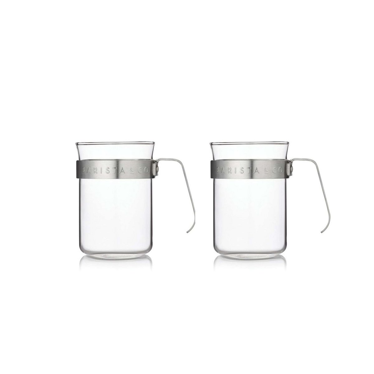 Barista & Co - coffee cup set of 2 pieces 200 ml - silver