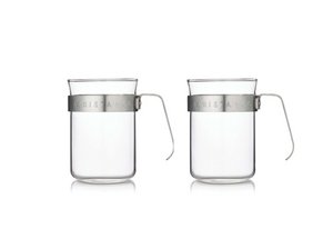 Barista & Co - Koffiebeker Set van 2 Stuks 200 ml - Zilver