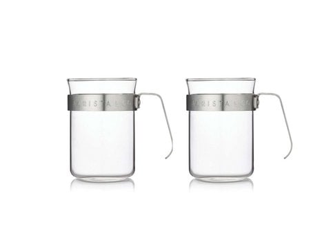 Barista & Co - Kaffeetassen Set mit 2 Teilen 200 ml - Silber