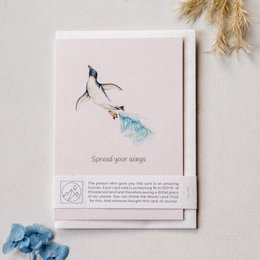 Funny 'Spread your wings' Penguin Greeting Card