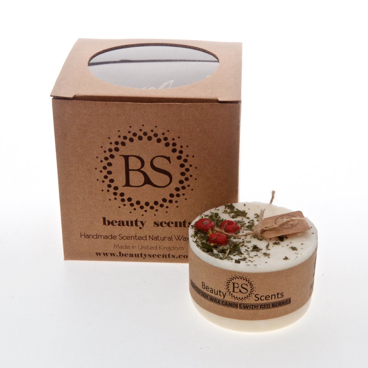 Petite bougie de soja parfumée aux fruits rouges