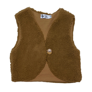 Teddyweste Kamel
