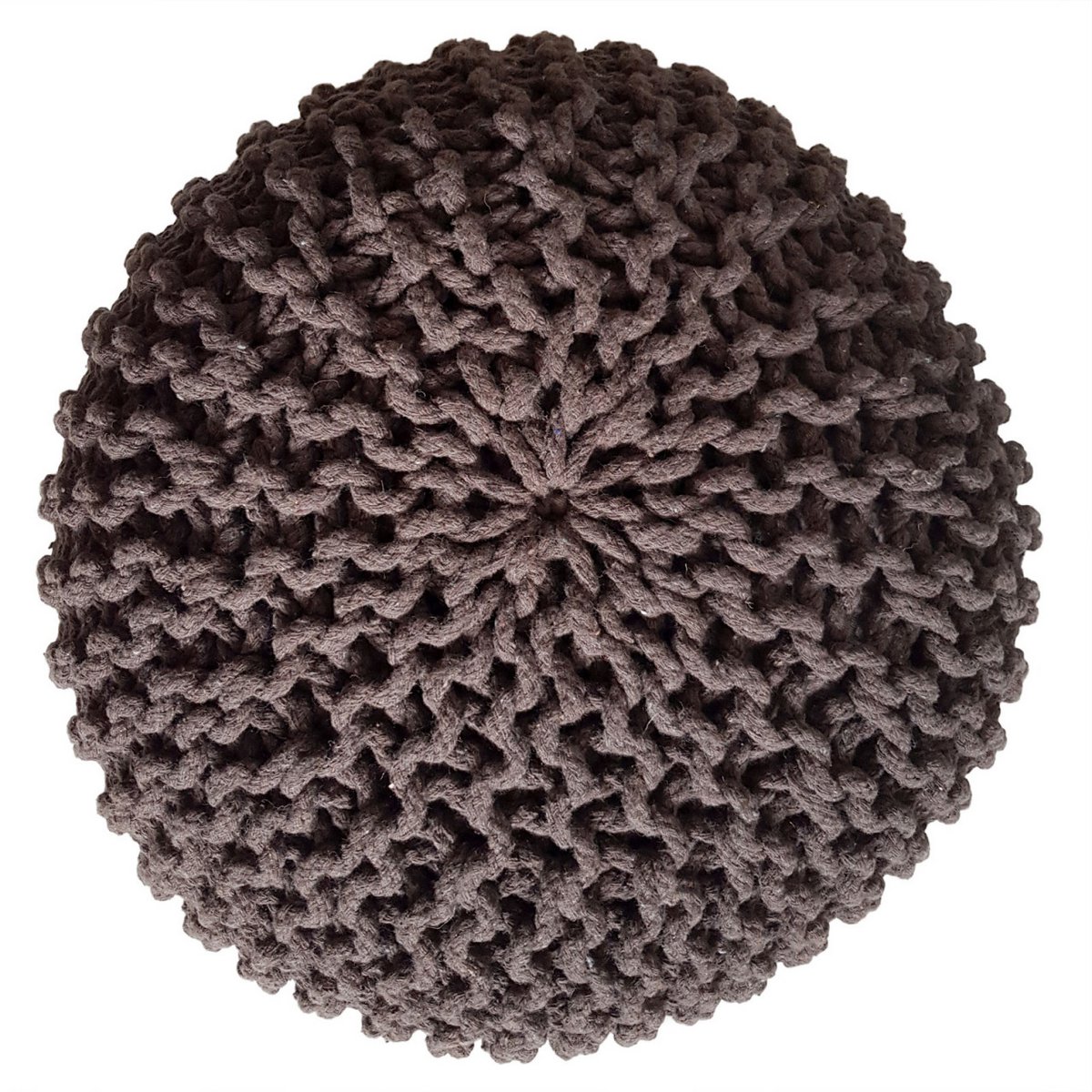 Brei -ontlasting pouf Ø 45 H 30 cm cm stoel pouf breien vloer kussen
