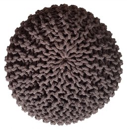 Knitted stool pouf Ø 45 H 30 cm cm seat pouf knitted floor cushion
