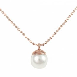 Chaîne avec perle sur chaîne boule rose