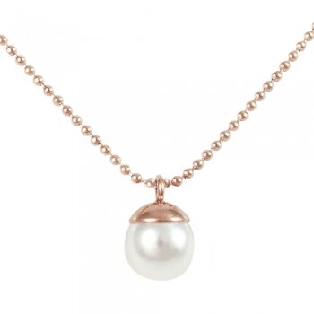 Chaîne avec perle sur chaîne boule rose