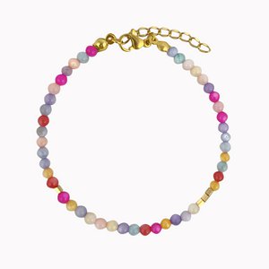 Multicolor bracelet made of shell beads