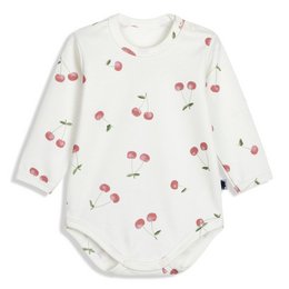 Soft, comfortable baby bodysuit with all-over apple print in various sizes and colors. Perfect for everyday wear.