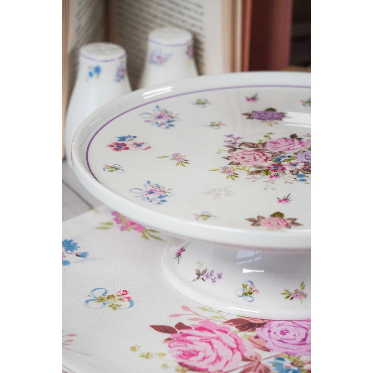 Porzellankuchenständer Flora 25 cm Isabelle Rose