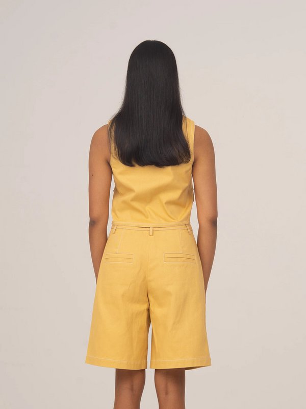 Bureau lichtgeel denimvest