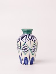 Hand-Painted Ceramic Vase - Set of 3, 4-inch Tall