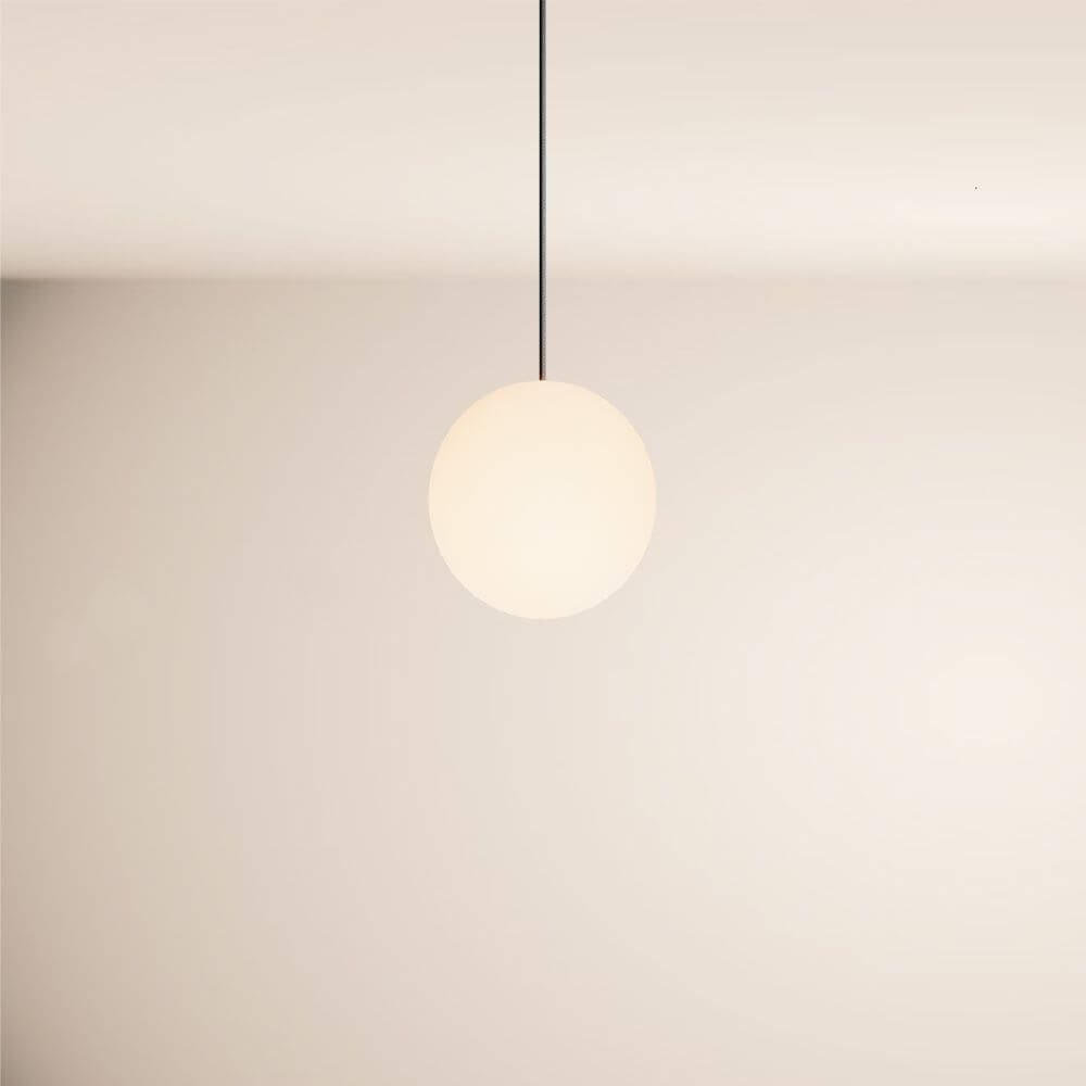 s.luce Orb glass ball hanging lamp 150cm suspension black