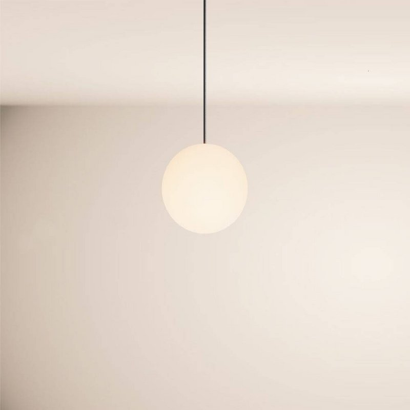 s.luce Orb glazen bol hanglamp 150cm ophanging zwart