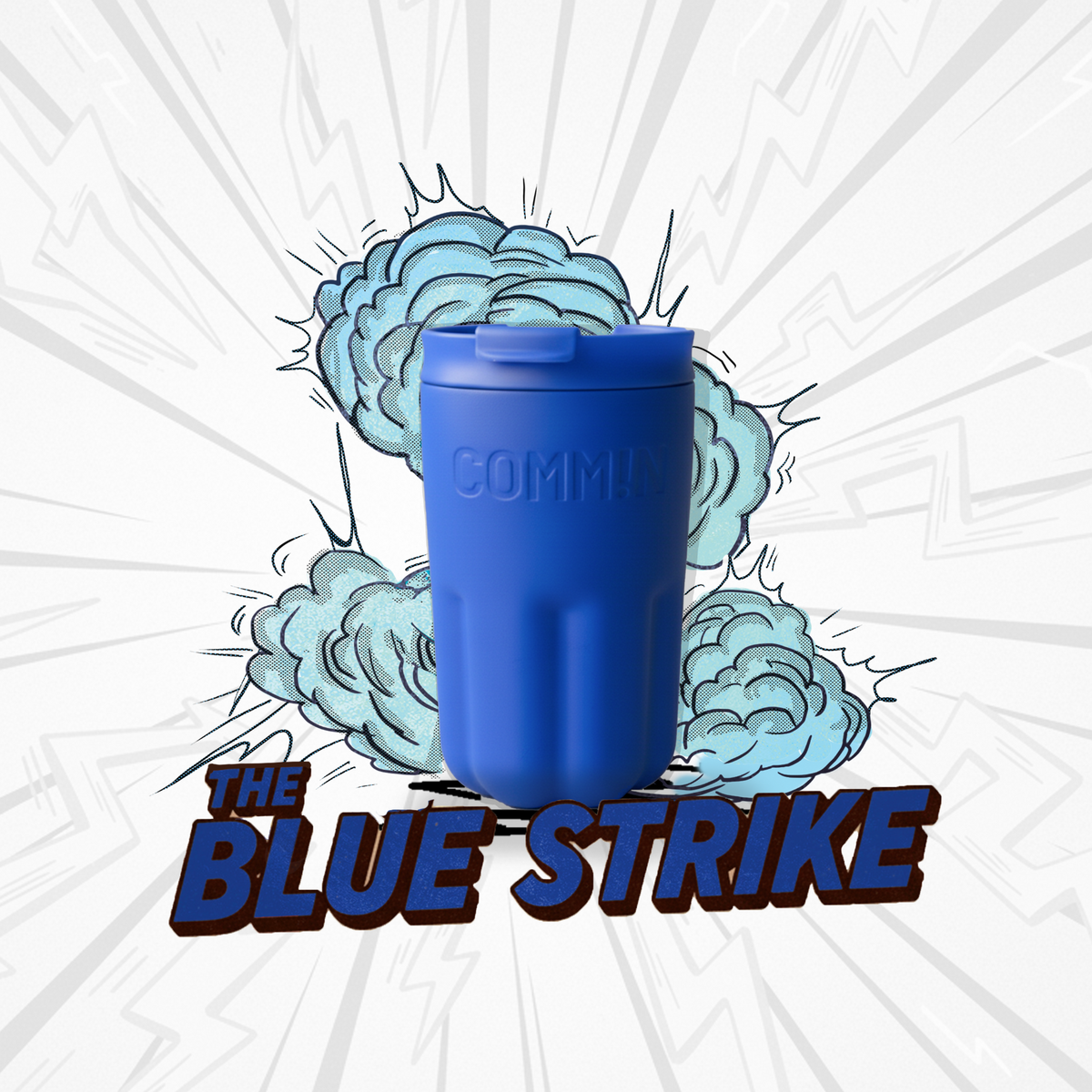 THE BLUE STRIKE | Insulated Travel Mug | Cobalt Blue