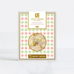 Tavoletta di cioccolato rosa e pistacchio