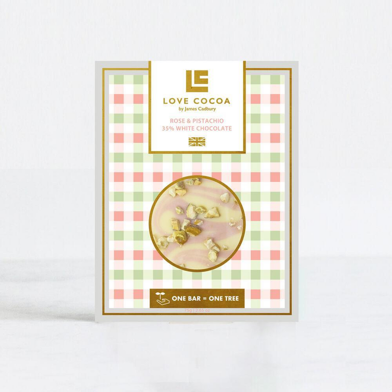 Rose and Pistachio Chocolate Bar