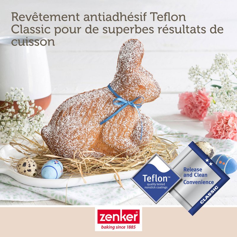 Set de molde 3D Conejito de Pascua y 5 cortadores de galletas Zenker Conejito de Pascua