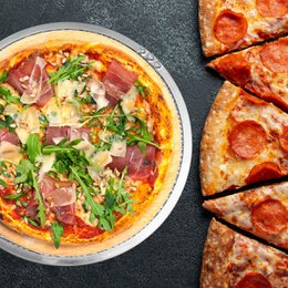 2 Bandejas para pizza de aluminio perforadas para cocción al horno 30 y 33 cm FM Professional