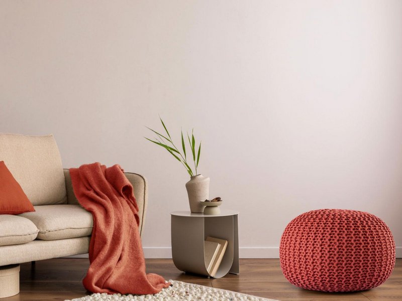 Pouf outdoor ø55cm Sitzpouf Terrasse Pool Garten