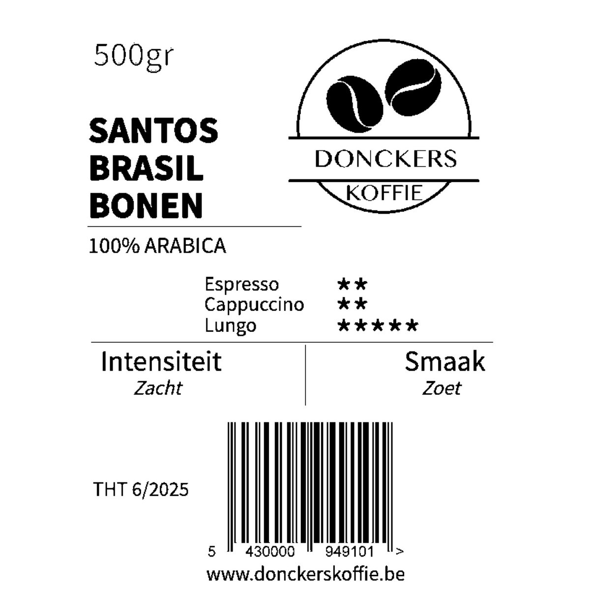 Santos Brasil Bonen 500gr