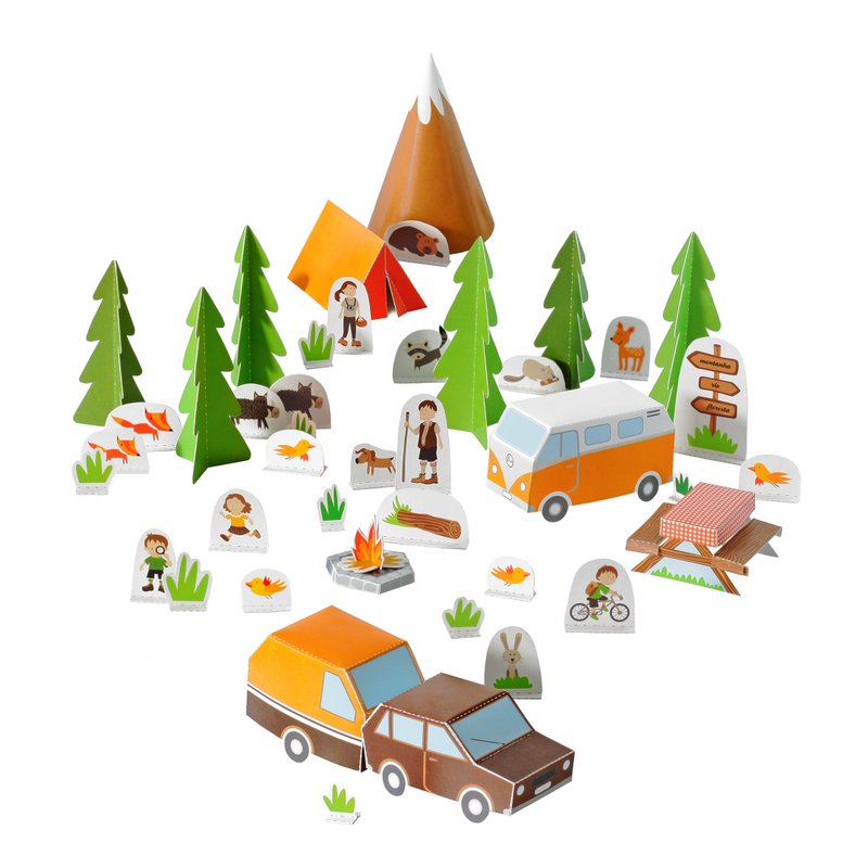 Camping Paper Toy