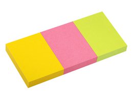 Info notes 50x40mm assorti van 3 kleuren