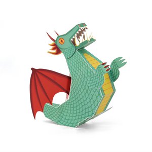 Grünes Drachenpapierspielzeug