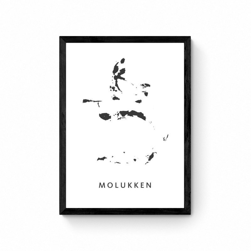 Moluques - Plan de carte Poster