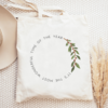 Fabric bag Christmas wreath "Most Wonderful Time" - Jute bags winter time bag