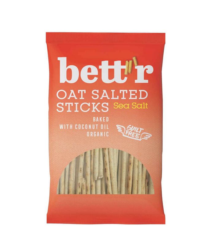 Oat Salted Sticks Sea Salt, organic, Bett'r, 50g