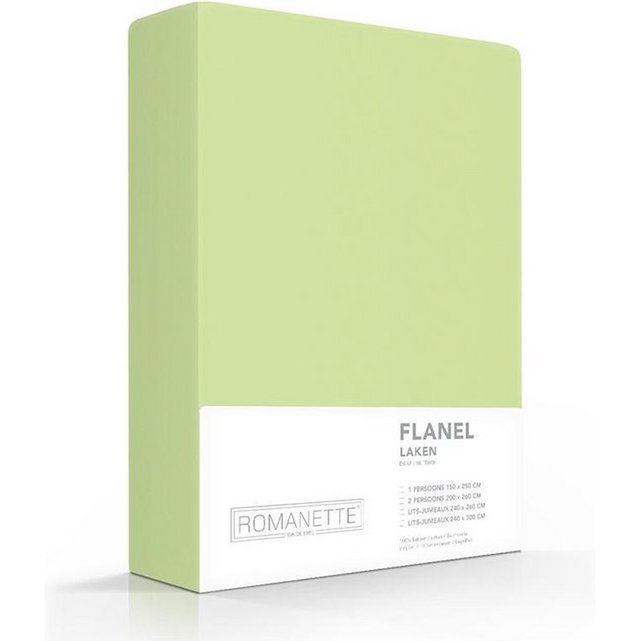 Romanette Flanelllaken Misty Green