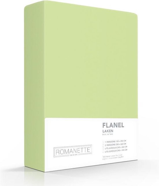 Romanette Flanelllaken Misty Green