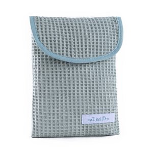 Windel- und Babytücher-Organizer-Tasche, 100 % geprägter Baumwollstoff, schneller Klettverschluss, praktisch und elegant.