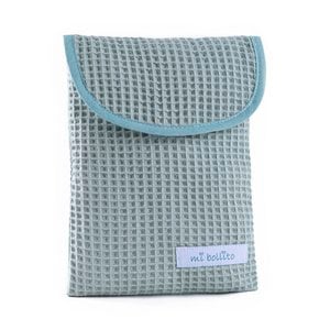 Windel- und Babytücher-Organizer-Tasche, 100 % geprägter Baumwollstoff, schneller Klettverschluss, praktisch und elegant.