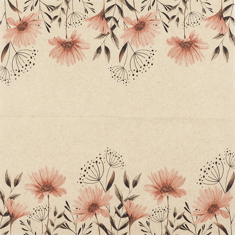 Lunch-Servietten aus Recycling-Tissue "Delicate Flowers"