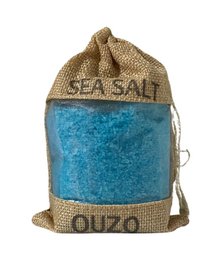 Ouzo, sel de mer naturel non raffiné (logo imprimé, sans frais supplémentaires)