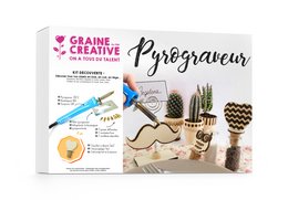 Pyrography set with wood burning tool, tips, and accessories for DIY crafting and art projects.