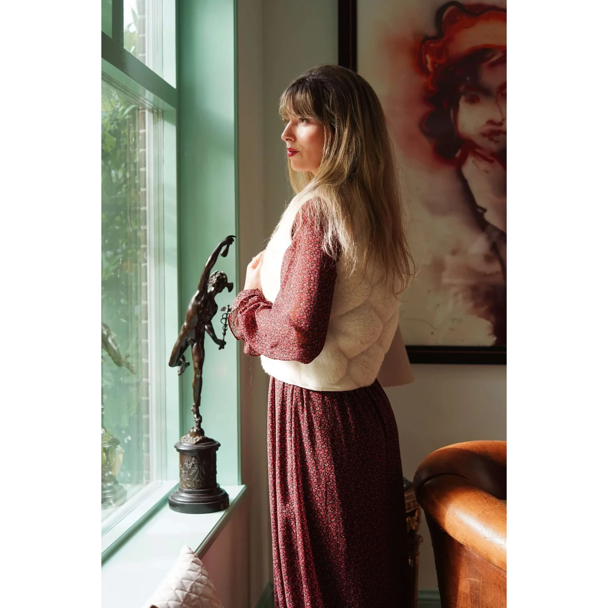 Wool Vest - Flat White Bubble Shorty