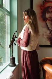 Wool Vest - Flat White Bubble Shorty