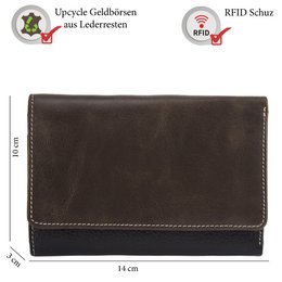 Sunsa Damen Geldbörse. Leder Geldbeutel. Portemonnaie mit RFID Schutz. Brieftasche aus Leder. Große Geldbörse für Frauen mit vielen Kreditkartenfächern- Wallet für Damen, Geschenkidee