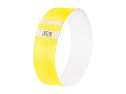 Event armbånd Sigel super blød 255x25mm fluorescerende gul 120 stk.